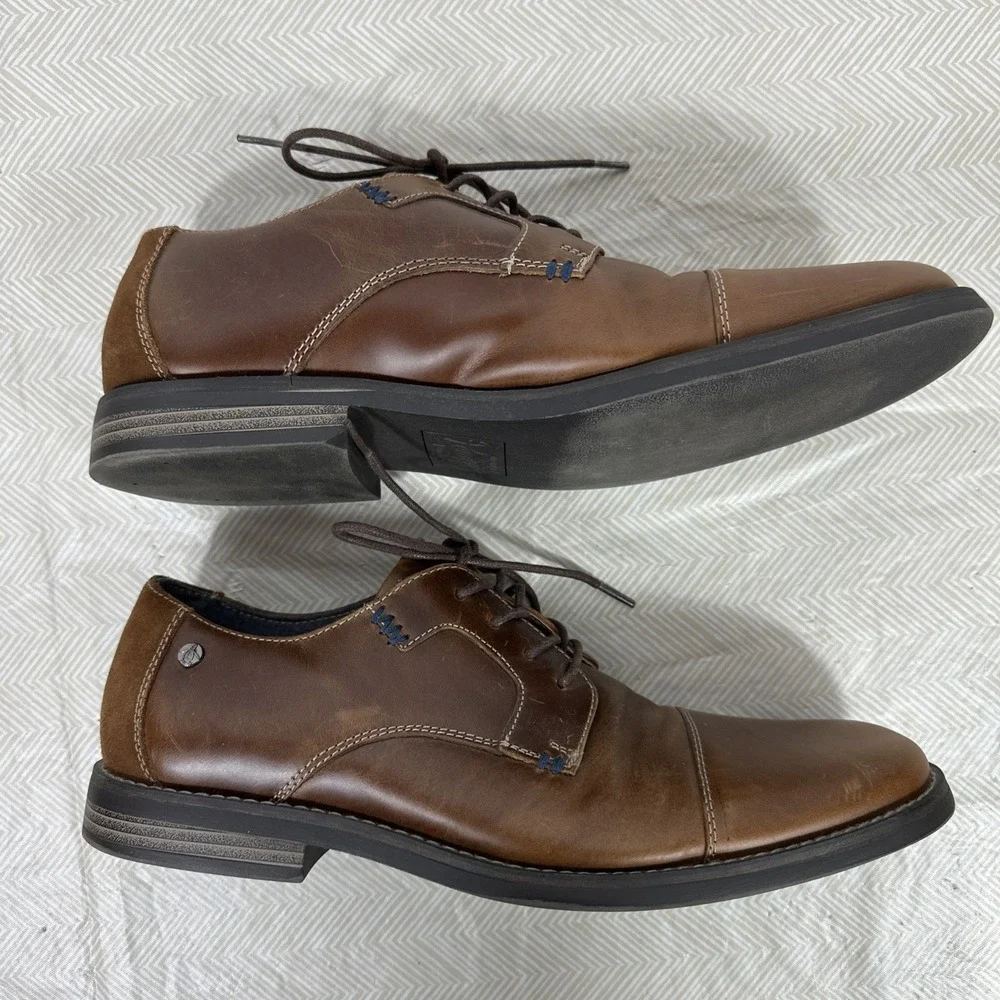 Original Penguin by Munsingwear Dress Shoes Mens 12 Westley Oxford Brown Leather